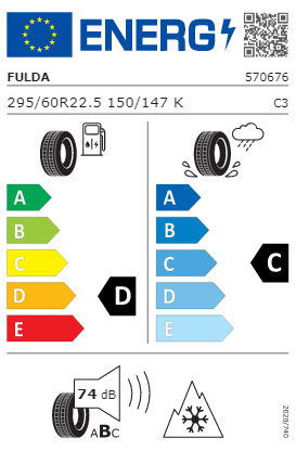 295/60R22.5 Fulda Regioforce3 huzo-teherauto-gumi