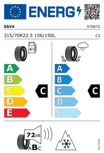 315/70R22.5 Sava Avant5 kormanyzott-teherauto-gumi