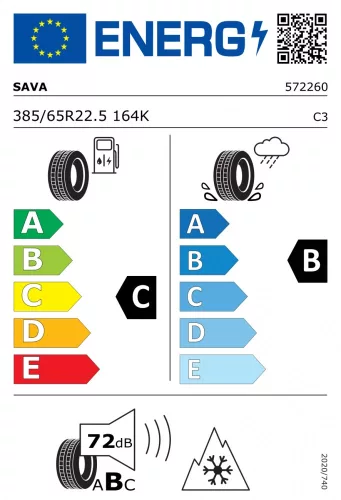 385/65R22.5 Sava Cargo5 potkocsi-gumi