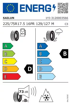 225/75R17.5 Sailun Sar1 potkocsi-gumi