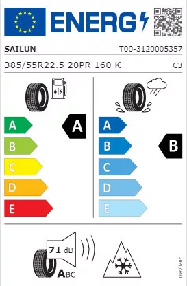 385/55R22.5 Sailun Stl2 Fuel Pro potkocsi-gumi
