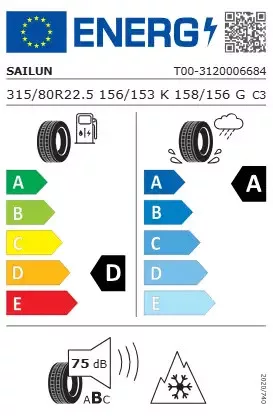 Sailun Terra Pro D 315/80R22.5 156/153K On/Off M+S 3Pmsf húzó teher gumiabroncs