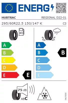 295/60R22.5 Hubtrac Regional S23 kormanyzott-teherauto-gumi