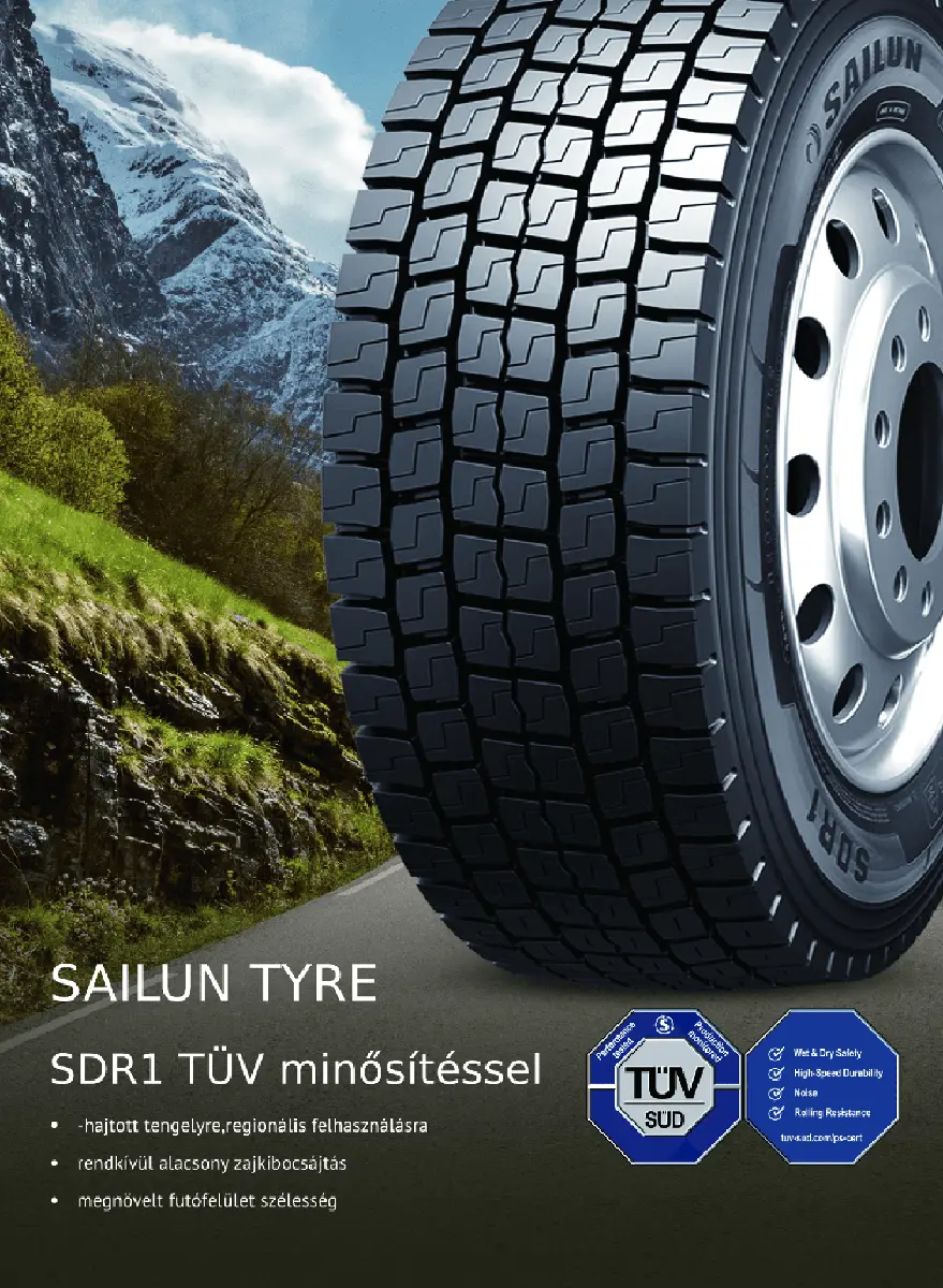 Sailun Sdr1 húzó teher gumiabroncs TÜV minősítéssel